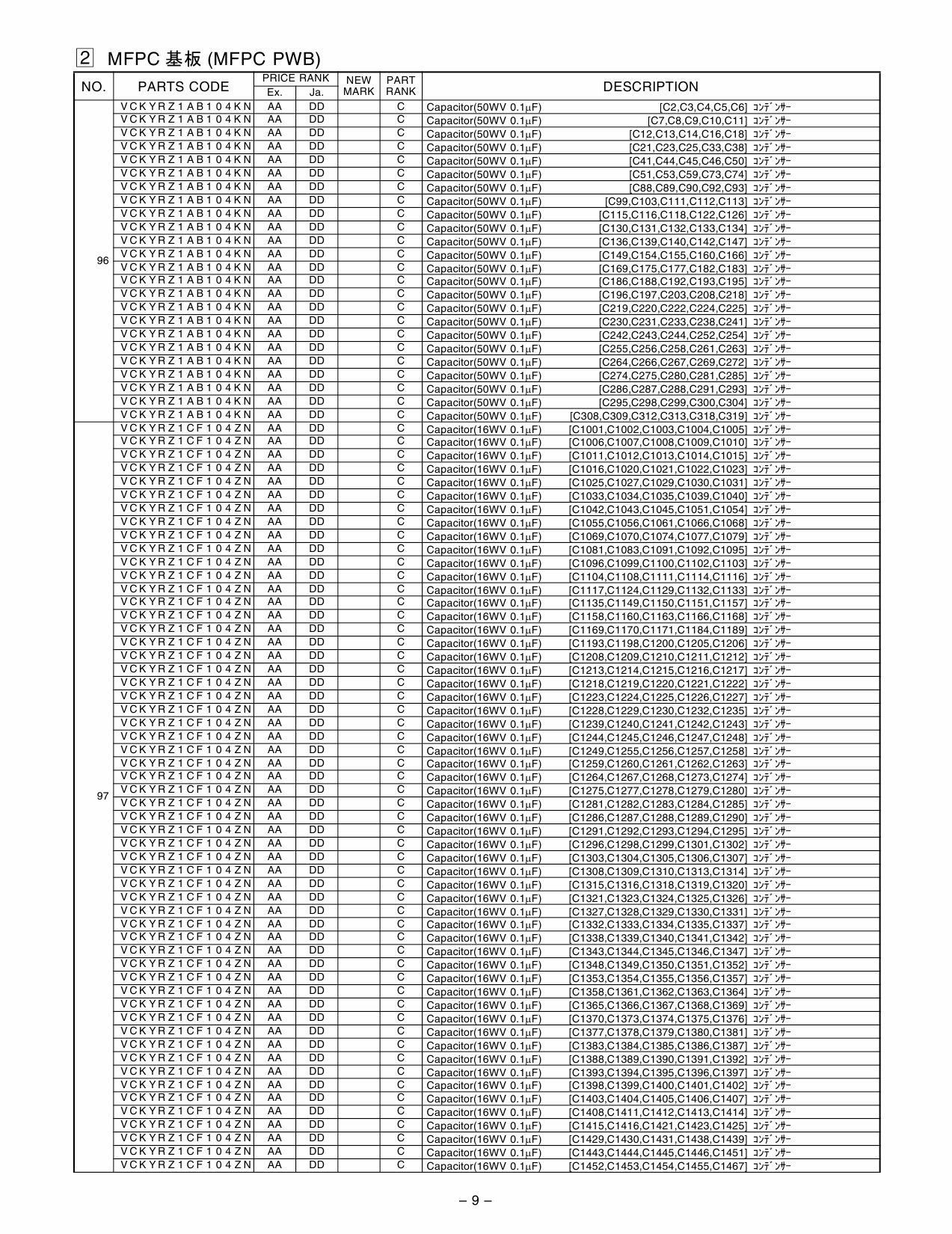 SHARP MX M850 M950 M1100 PWB Parts Manual-3